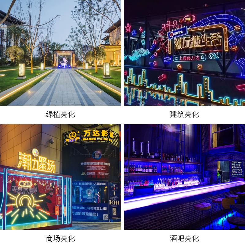 360度圆形发光灯带led户外超亮防水门头柔性霓虹硅胶灯条软管灯管 - 图2