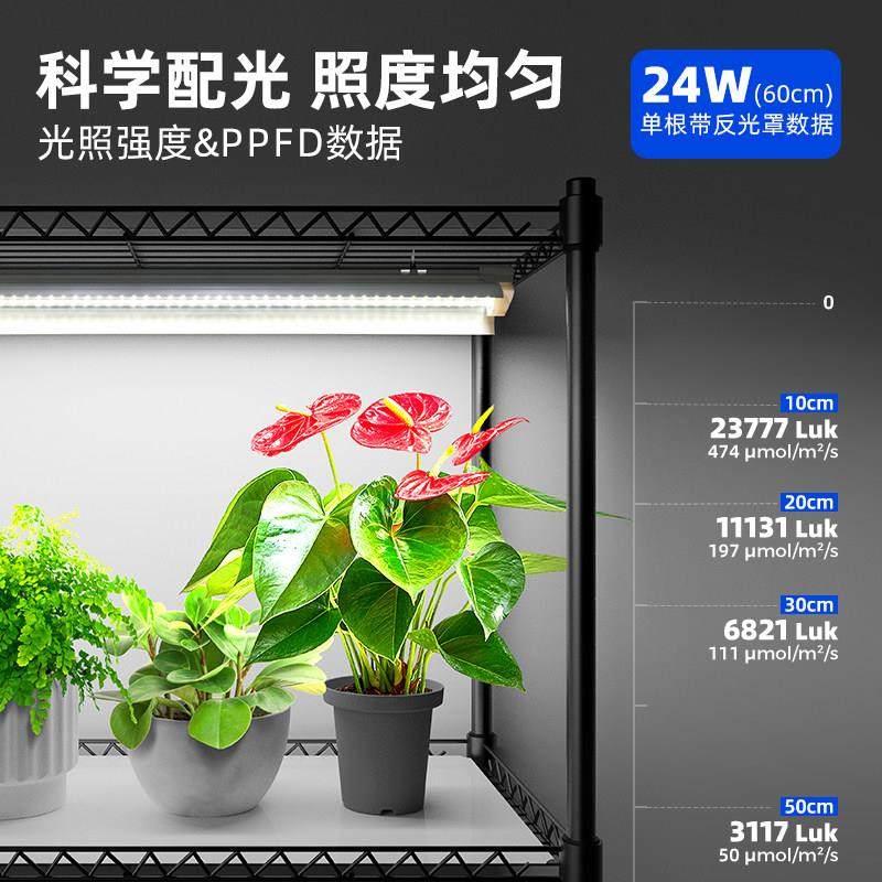 Barrina佰利纳室内植物摆放花架灯架多肉绿植小推车+全光谱补光灯,淘宝优惠券,粉丝福利购,淘宝优惠卷