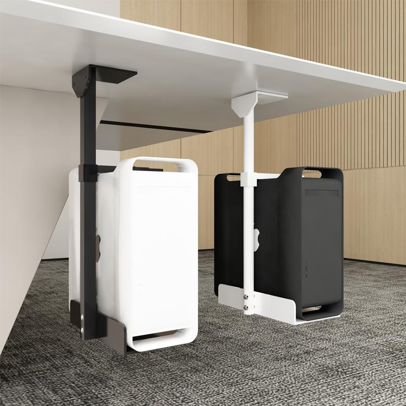 Suspended computer host bracket table bottom fixed suspended hanger office desktop host box tray bracket