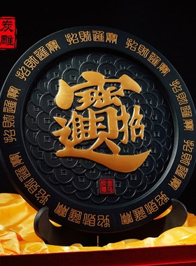 金乌炭雕送朋友客户新店开业店铺摆件活性炭雕礼品办公室书桌摆设