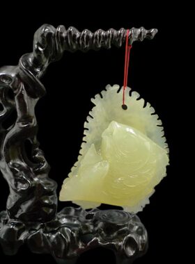 挂件家居饰品鲤鱼办公室岫店铺摆件客厅玉开业年年有余乔迁招财鱼