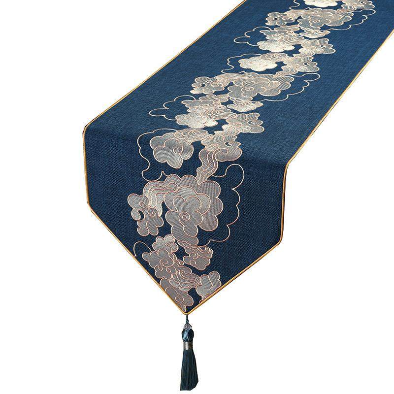 中式禅意桌旗防水茶桌垫布轻奢高端茶几旗长条电视柜盖布茶席桌布,淘宝优惠券,粉丝福利购,淘宝优惠卷