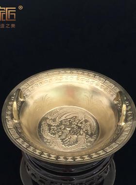 加厚铜盆纯铜聚宝盆风水摆件家居装饰品客厅办公室招财聚财礼品