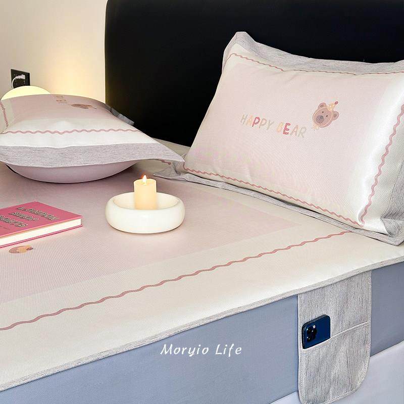 木悠卡通数码印花夏季凉感冰丝凉席三件套学生宿舍1.2m空调软席子,淘宝优惠券,粉丝福利购,淘宝优惠卷