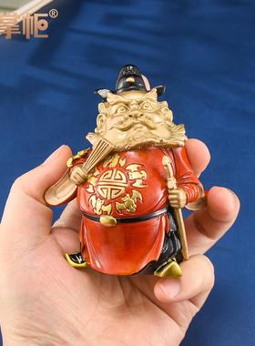 铜掌柜钟馗摆件黄铜天师钟馗可爱小摆件家居镇宅玄关装饰创意礼品
