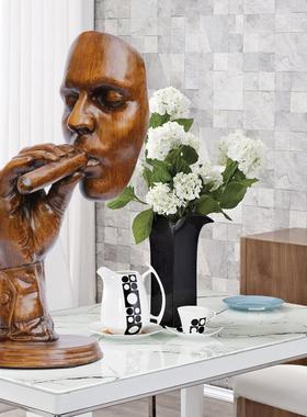 抽象人物雕塑摆件人脸现代创意个性家居摆设简约北欧家居装饰品