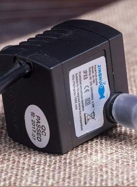 鱼缸抽水泵喷泉雾化器带彩灯喷雾水景鱼池假山流水摆件加湿器配件