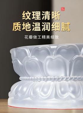 供奉佛像水琉璃莲花底座家用室内观音座须弥座装饰品摆件财神爷