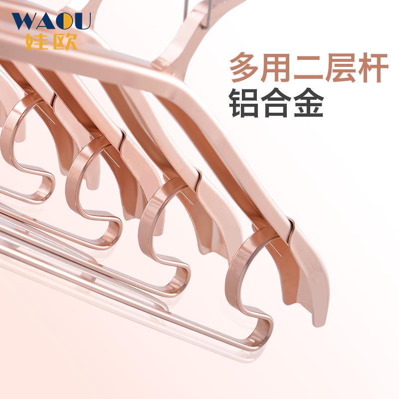 太空铝合金高楼防风衣架防掉落吹走自动卡扣室外晒晾衣撑衣架挂钩 - 图3