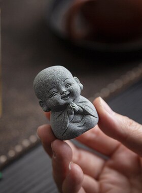 创意四不a小和尚家居摆件桌面茶宠装饰品微景观造景工艺品礼物礼