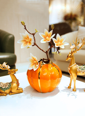 酒柜装饰品摆件轻奢高q档家居客厅玄关电视柜鹿工艺品乔迁新居礼