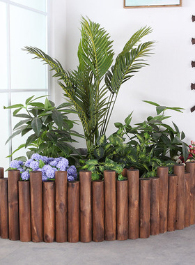 室内阳台花盆围栏幼儿园植物角栅栏环创装饰布置木摆件花园小篱笆