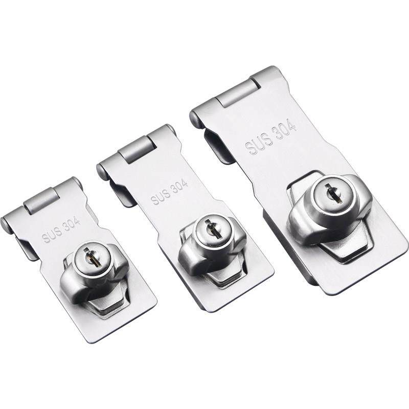 不锈钢门插销免打孔门扣搭扣门栓防盗锁扣挂锁简易门闩卫生间固定,淘宝优惠券,粉丝福利购,淘宝优惠卷