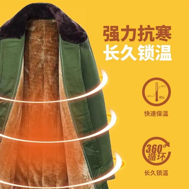 军大大衣男冬季军棉大棉袄加厚保暖冷藏库防寒服绿大衣东北劳保棉,淘宝优惠券,粉丝福利购,淘宝优惠卷