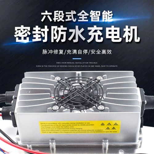 诺力小金刚免维护充电机银色WT2412PM(24V/12A)配天能12V80AH电池 - 图2