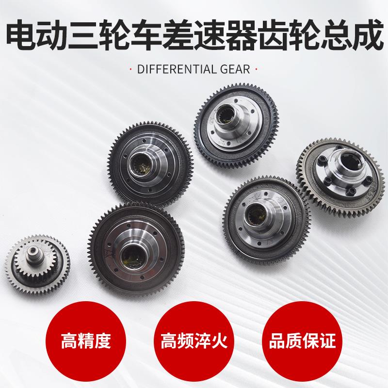 电动三轮车差速器齿轮包伞齿行星齿变档组件拨叉二联齿差速箱牙轮 - 图1