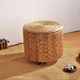 Storage stool, retro American pastoral mobile pulley round, storage stool with lid, storage box shelf