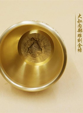 铜制聚宝盆招财进宝百福铜缸黄铜米缸聚宝盆摆件客厅家居聚财小铜