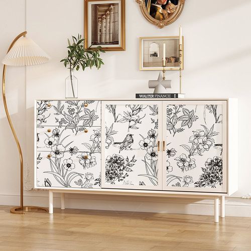 凯贝嘉中古翻新家具贴纸装饰橱柜衣柜门壁纸改造卧室柜子复古贴画 - 图1