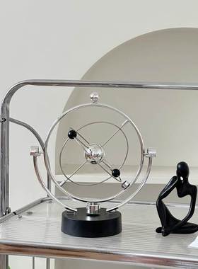 ins风高级感办公室桌面永动仪 创意银河星系抽象装饰品拍照道具