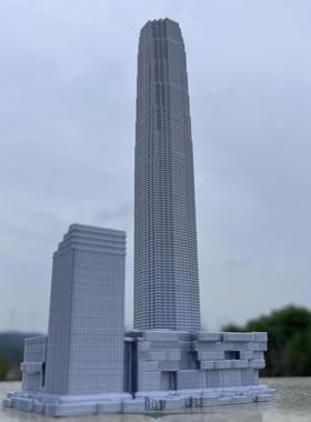 绿地山东国际金融中心模型山东地标建筑摆件礼品旅游建筑工艺品