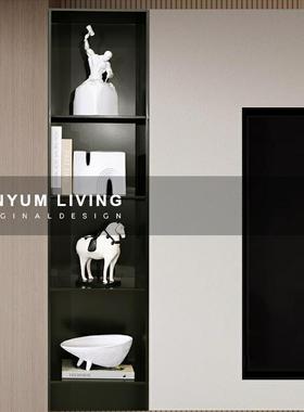 现代简约书房自我雕琢励志人物雕塑摆件客厅博古架电视柜软装饰品