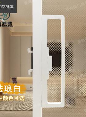 1645极窄推拉门双勾锁铝合金氧化极简玻璃拉手中空阳台移门锁配件