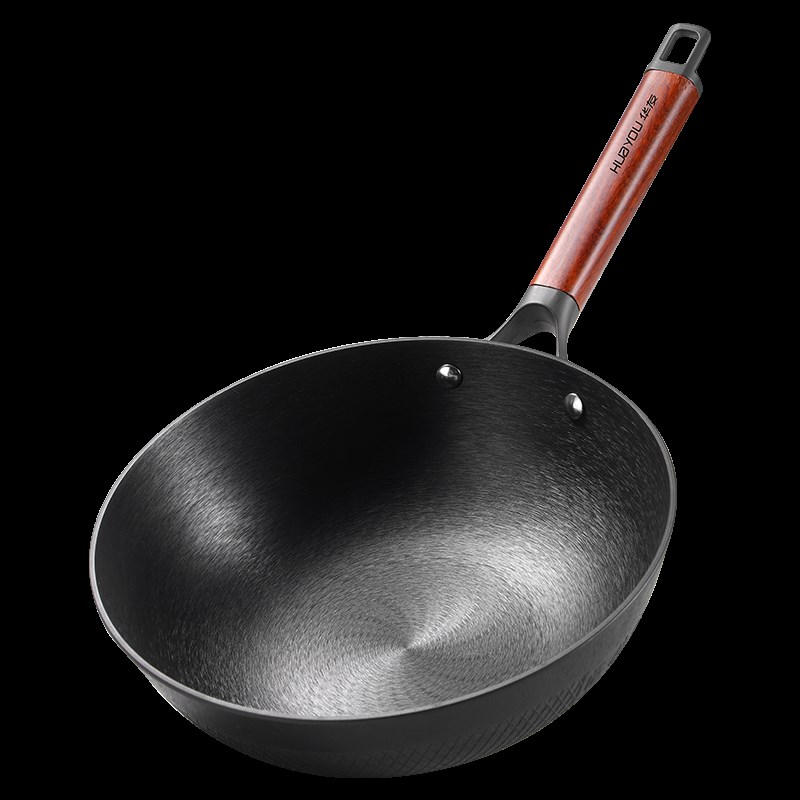 铸铁锅小炒锅无涂层家用炒菜锅一人食铁锅辅食小锅24cm-26cm-28cm - 图3