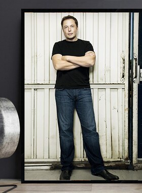 Elon Mu 埃隆马斯克 企业家名人航天航空 办公室励志装饰画海报