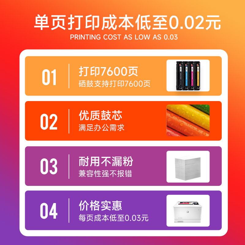 惠普m454dw硒鼓 适用惠普m454dn硒鼓 hp color laserjet pro mfp m454nw墨盒CF415A cf416a w2040a打印机硒鼓 - 图2