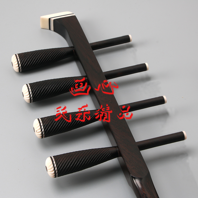 高音四胡杆红木黑檀中音低音琴杆带四根轴手工打磨抛光四弦配件杆 - 图0