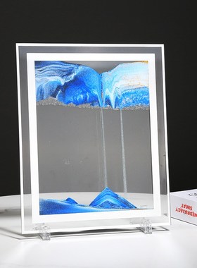 流沙画摆件创意艺术解压沙漏客厅办公室酒柜电视柜家居轻奢装饰品