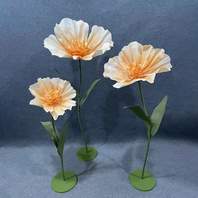 婚庆装饰郁金香路引泡沫花舞台花大型立体仿真含笑花立杆真丝花,淘宝优惠券,粉丝福利购,淘宝优惠卷