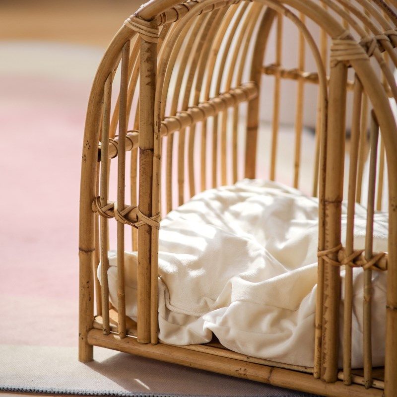 藤编宠物帐篷四季通用猫窝猫笼夏季宠物床半封闭式室内猫舍猫咪屋,淘宝优惠券,粉丝福利购,淘宝优惠卷