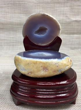 天然观赏石石头摆件奇石红色水晶洞玛瑙聚宝盆办公室客厅桌面原石