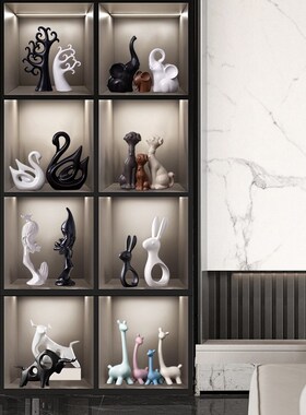 北欧家居陶瓷摆件玄关客厅酒柜电视柜装饰品桌面小摆设乔迁礼物