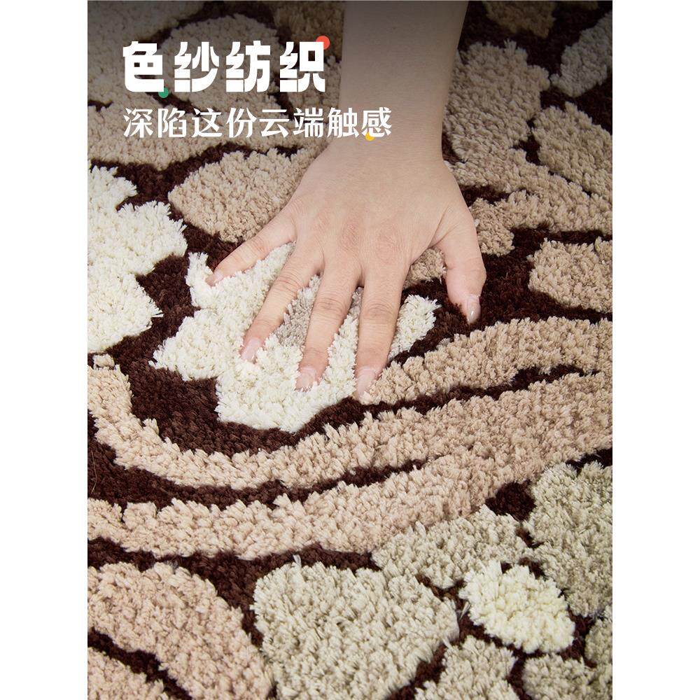 Retro high-end bedroom bedside blanket girl's room medieval layout carpet long thickened foot pad plush