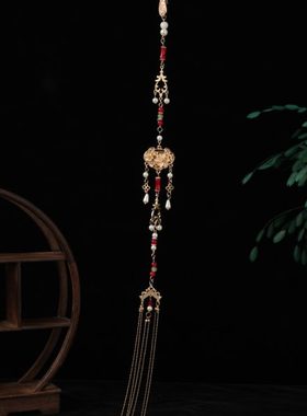 马面裙配饰禁步 平安锁竹节流苏国风腰间配饰 腰佩装饰挂饰流苏吊