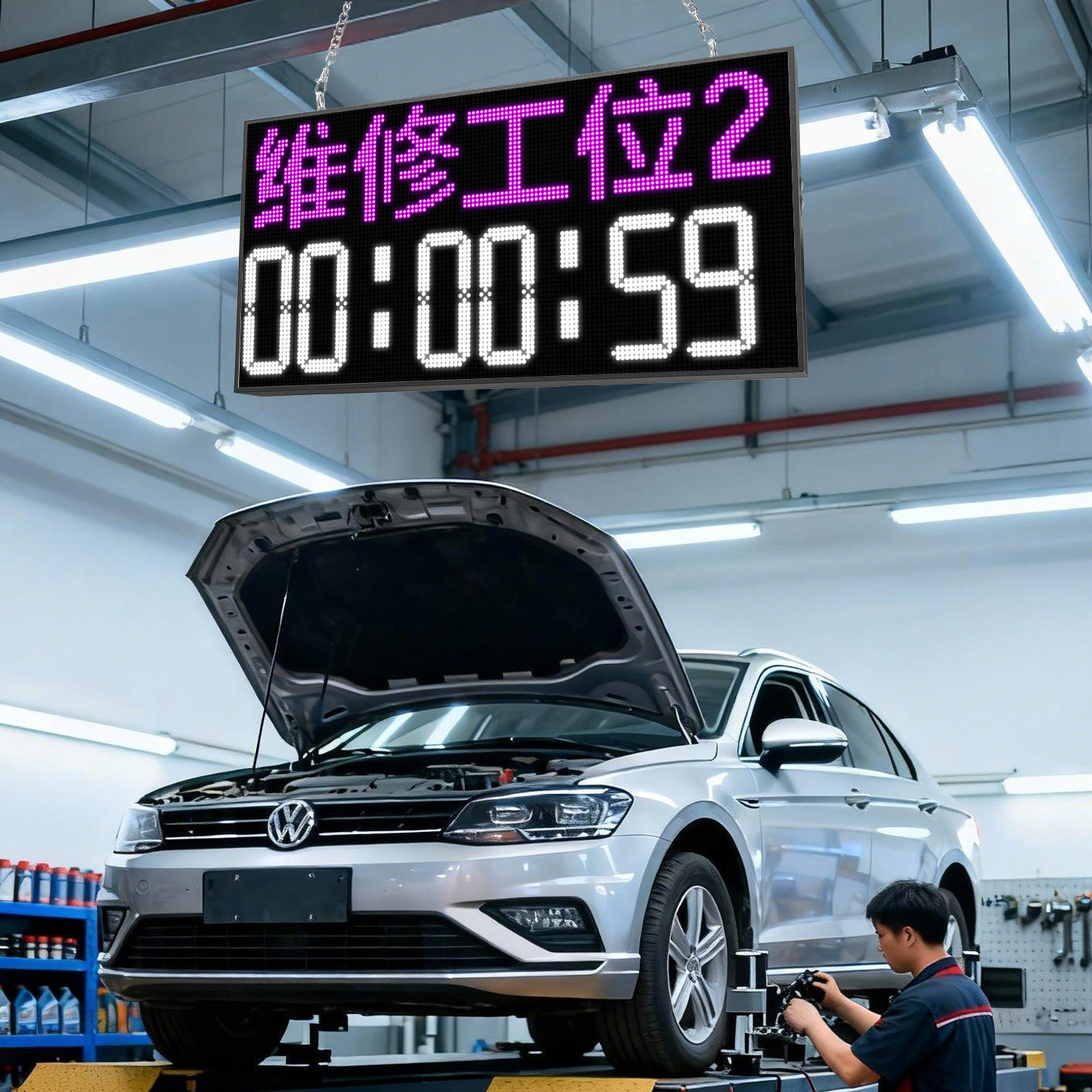 创意倒计时电子屏led显示提醒器大屏工位作业计时器厨房专用钟表,淘宝优惠券,粉丝福利购,淘宝优惠卷