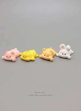 无聊了，摆几个趴趴小动物可爱治愈情绪解压日式工位桌面小摆件