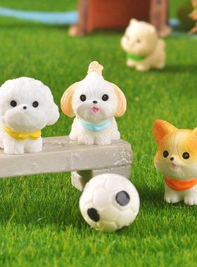 微缩可爱迷你小狗柯基名犬模型摆件桌面工位电脑装饰治愈系小物件