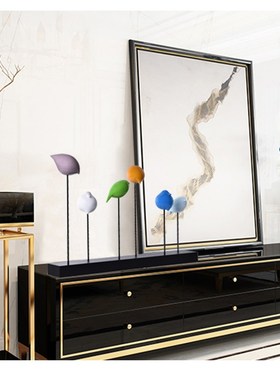 小鸟装饰电视柜摆件简约现代工艺品创意客厅摆设家居饰品一家三口