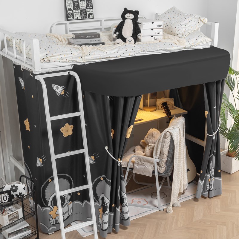 U型桌帘外扩空间遮光帘床下遮挡帘学生宿舍上床下桌帘子下铺床帘 - 图1