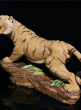 石湾公仔陶瓷老虎十二生肖家居玄关办公桌装饰品拜年商务礼品