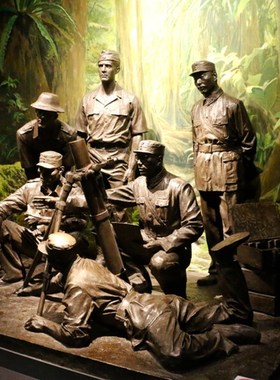 合作情景文化人物铸铜玻璃钢景区场景大型室内雕塑艺术定制摆件