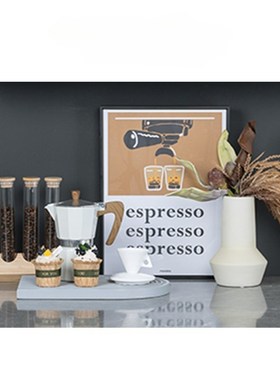 北欧样板间厨房摆件咖啡豆储物罐售楼部展厅餐厅软装饰品道具摆设