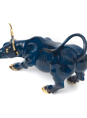 铜制华尔街牛摆件股市旺大号牛饰品家居装饰工艺品礼品办公室酒柜