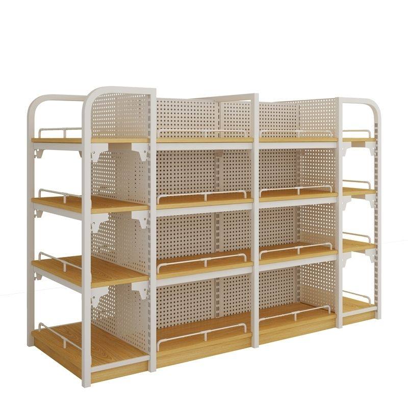 钢木超市便利店展示架母婴零食文具百货烟酒店商店单双面层板货架,淘宝优惠券,粉丝福利购,淘宝优惠卷