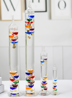 伽利略彩球物理学温度计装饰卧室酒柜办公室摆件生日中学生礼品