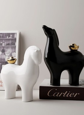 马上有钱摆件现代简约客厅装饰玄关酒柜家居桌面饰品乔迁新居礼品